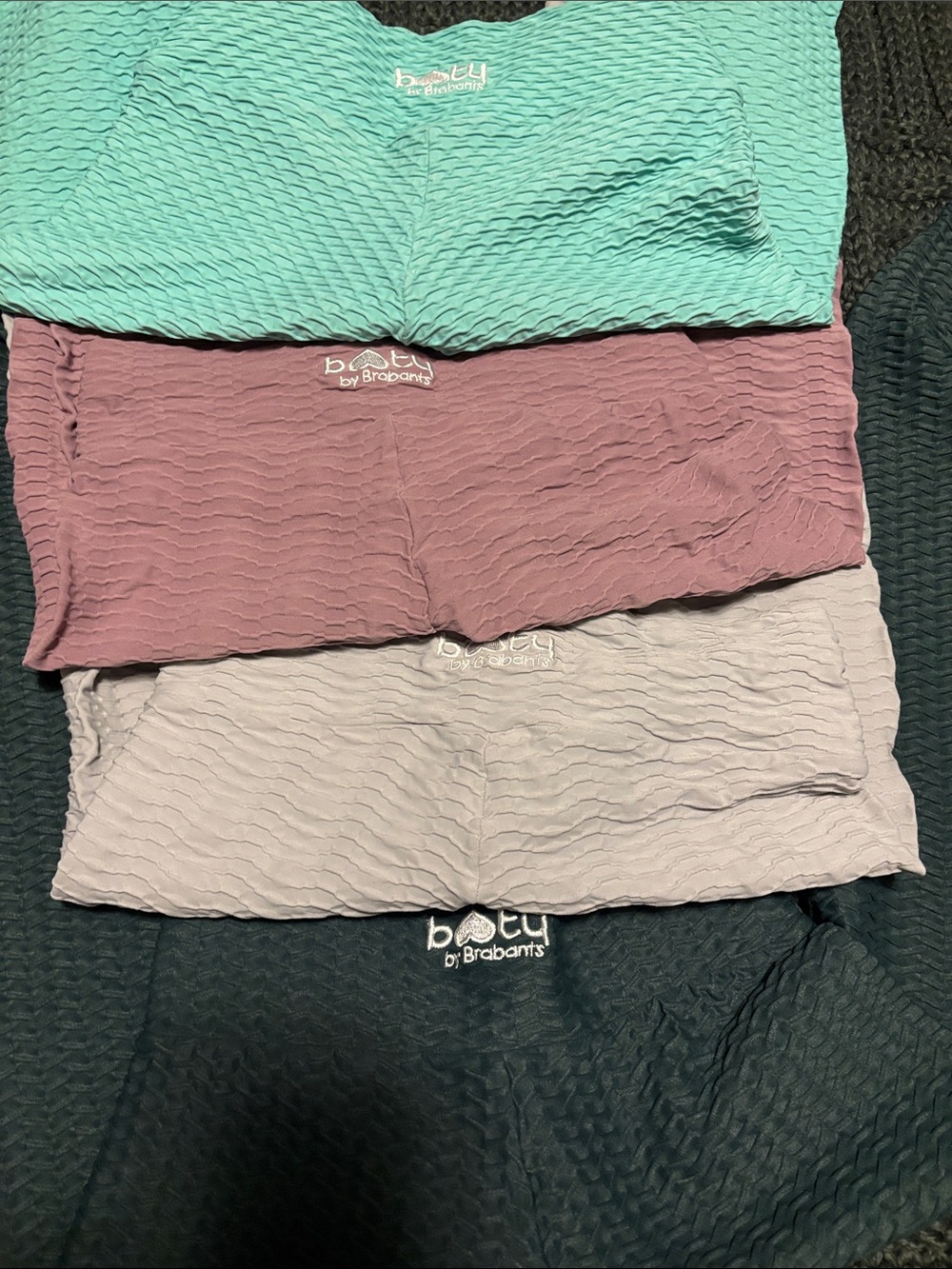 Booty by brabants Set - Mint, Mauve, Light Gray, dark green. Mint are crop